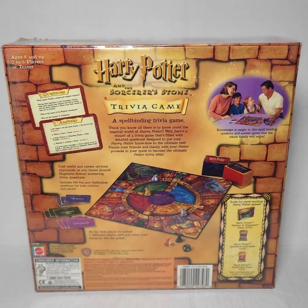 Harry Potter and the Sorcerer’s Stone Trivia Game (Mattel, 2000) resealed